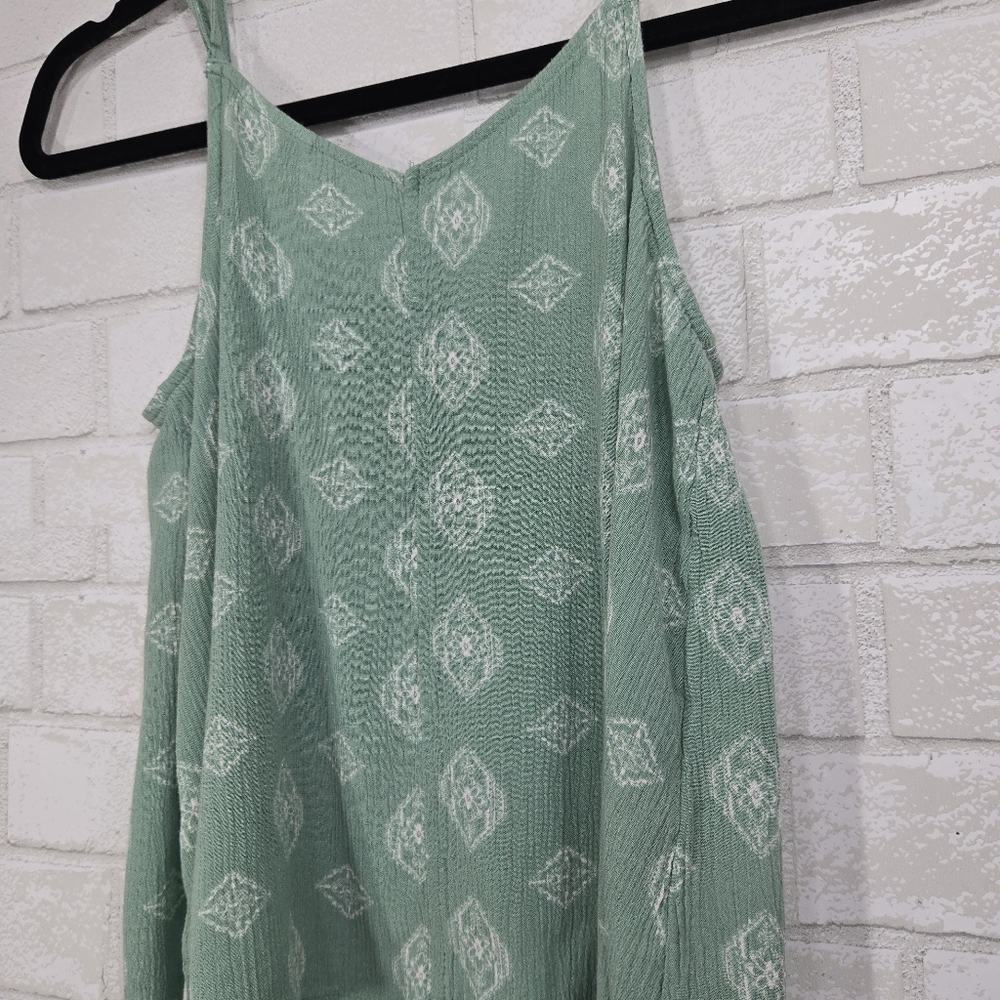 FREE SO Sage Green Printed Button-Front Tank Top - Picture 8 of 14
